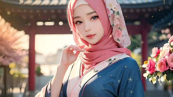 AI Hijab Lookbook, Kimono Ch 11