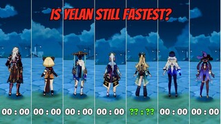 Is Yelan Still Fastest ?? Who Is The Fastest Character In {Genshin Impact}