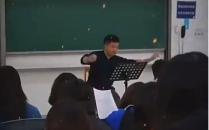 When other classes are singing in chorus