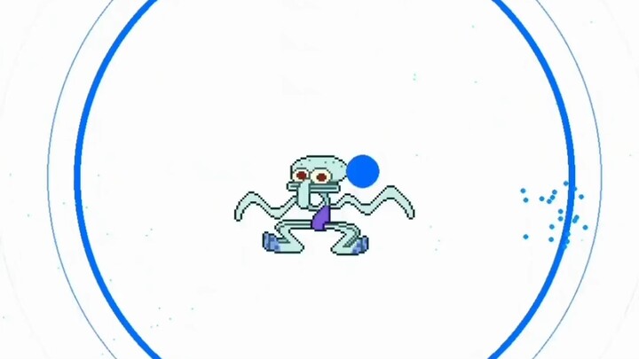 Quả bóng tăng tốc sau mỗi lần nảy cho đến khi Squidward vẫn tiếp tục nhảy múa.