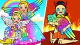 Vampire Daughter Lost Rainbow Wings - Good Angel VS Regret Squid Game | Paper Dolls Story Animation