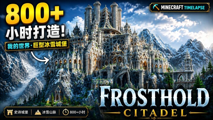800+小时！我在《我的世界》打造了一座史诗级冰雪城堡｜Frosthold Citadel