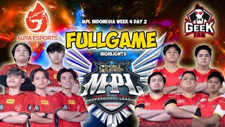 AURAFIRE 2-0 GEEKFAM | FULLGAME HIGHLIGHTS | MPL-ID WEEK 4 DAY 2