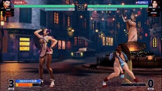 KOF15　不知火舞vsルオン　最強ルオン　空中自在のリーチがやばい…EXでさらにコンボ