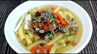 Bữa ăn sáng đơn giản dễ làm l Cách làm Nui nấu Thịt Bằm thơm ngon cho bữa sáng của Hồng Thành Food