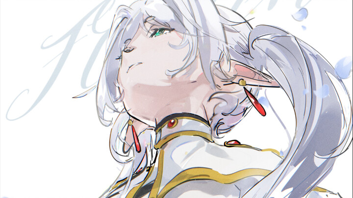 Frieren looks up—process