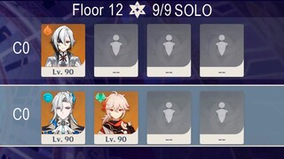 [SOLO] C0 Arlecchino & C0 Neuvillette + C2 Kazuha DUO | Spiral Abyss 4.6 Floor 12 | Genshin Impact