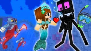 [Minecraft Animation] Enderman và công chúa người cá