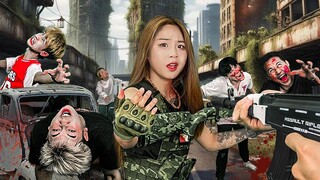 Zombie Parkour Escape POV: 특수부대가 좀비가 되다 - 좀비 주택 || Ep.4 ZOMBIE Attack in Real Life - Horror Movie