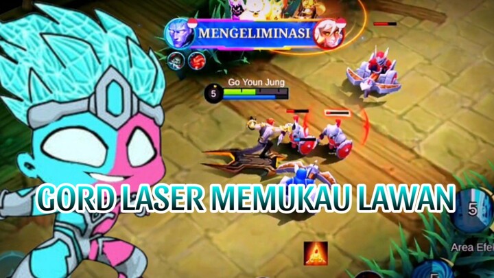 GORD LASER MEMUKAU LAWAN