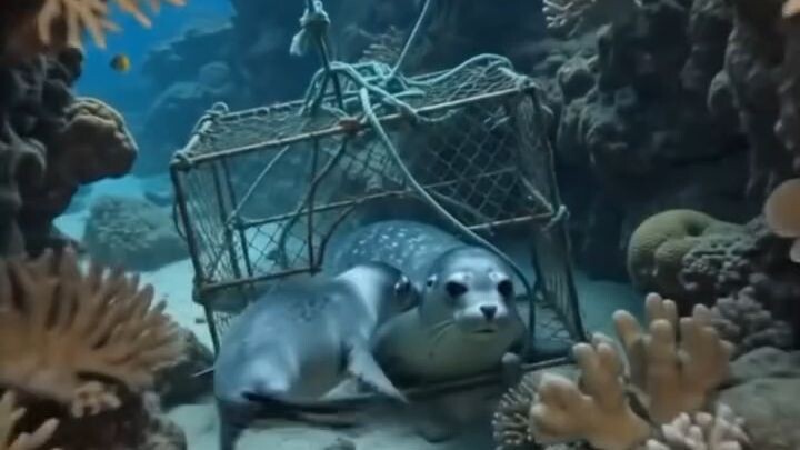 Seal Brought a Secret Treasure!#Ocean Rescue #Seal #ViralShorts