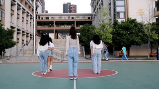 Huizhou Hua Luogeng Middle School basketball game halftime cheering dance [we go + crazy]