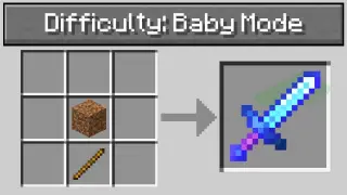 Minecraft, But With "Baby Mode" Difficulty..