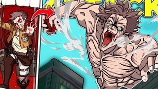 ฉันวิวัฒนาการเป็น EREN YEAGER ใน AoT Minecraft