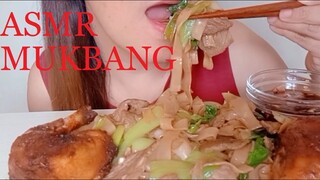 ASMR MUKBANG STIR FRY RICE NOODLES WITH BEEF AND CHICKEN OLD BAY IN OVEN | EATING SHOW | NO TALKING