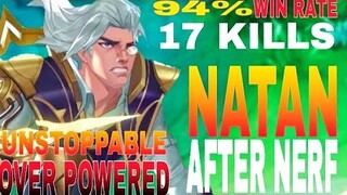 HOW TO PLAY NATAN AFTER NERF!! YOU CAN'T SKIP THE YOYO MASTER | 17 KILLS | MLBB