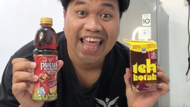 Camin ( Campur Minuman ) teh pucuk campur teh kotak gimana rasanya ?