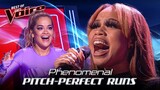 Talent with PITCH-PERFECT RUNS in the Blind Auditions of The Voice #2 | Top 10