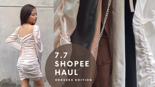 7.7 SALE Shopee Dresses Try On Haul