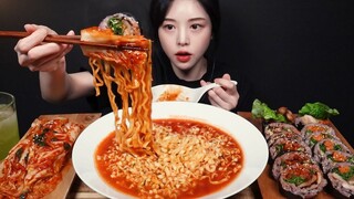 [Mukbang TV] - Mì gà cay, cơm cuộn ba chỉ | ASRM