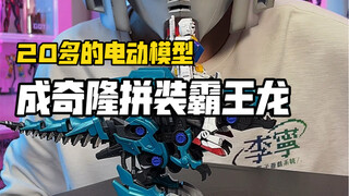 把玩一只二十出头的电动霸王龙模型