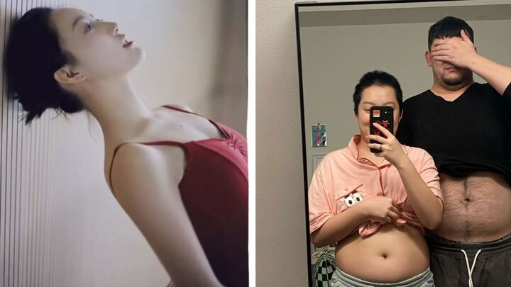 听说某男子每天投喂同居女友，俩人长胖了八十多斤~