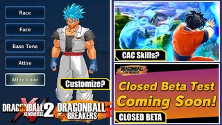 *NEW* DRAGON BALL BREAKERS + XENOVERSE 2 TIMELINE! - CAC Customization & Closed Beta (2022)