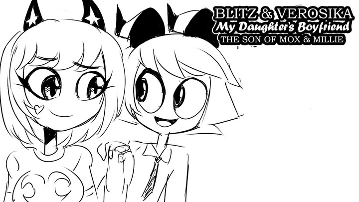 Blitz & Verosika's Daughter talks to her boyfriend (Son of Mox & Millie) (Helluva Boss Comic)