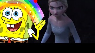 Satu tembakan terakhir! Yakin ingin mengubah suara lari Elsa menjadi efek suara Spongebob? ? ?