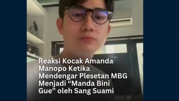 Reaksi Kocak Amanda Manopo Ketika Mendengar Plesetan MBG Menjadi “Manda Bini Gue” oleh Sang Suami