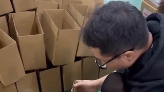 Gudang Piala Fiji bekerja lembur selama Festival Musim Semi untuk mengirimkan barang, 500 per hari. 