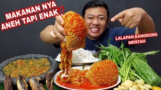 LALAPAN KANGKUNG MENTAH + JENGKOL MENTAH SAMBEL GOANG + IKAN ASIN