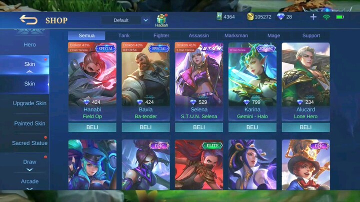 DAPATKAN SEMUA SKIN TERBARU " GRATIS"