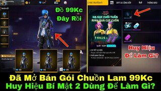 [Garena Free Fire]/Đã Mở Bán Gói Chuồn Lam 99Kc Ae Ơi,Huy Hiệu Bí Mật 2 Dùng Để Làm Gì?