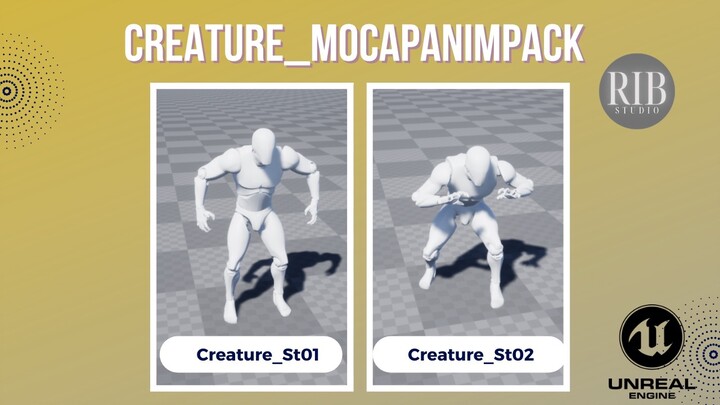 Сreature_MocapAnimPack 生物_动作捕捉动画包 - UE