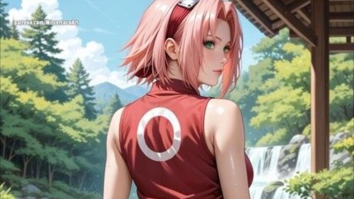 MANDI BARENG SAKURA DI AIR TERJUN KONOHA