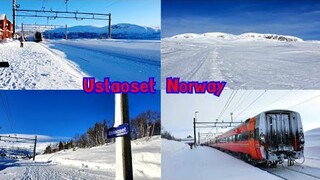 Ustaoset Train Station | Hallingskarvet Norway | สถานีรถไฟเมืองหนาว | ภูเขาหิมะ