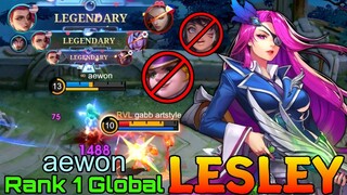 Powerful Sniper Lesley Perfect Legendary Gameplay - Top 1 Global Lesley by aewon - Mobile Legends