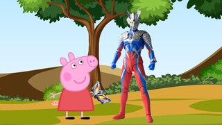 "Ultraman Little Story" Peppa picked up Ultraman Zero's Transformation Device but didn't return it. 
