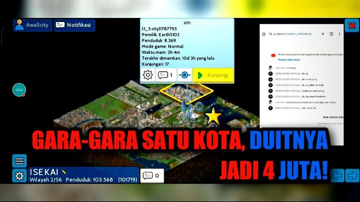 🤯 GARA-GARA SATU KOTA, DUITNYA JADI 4 JUTA!