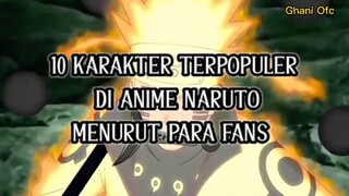 10 KARAKTER TERPOPULER MENURUT PARA FANS!!! ANIME NARUTO!!!