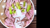 『Demon Slayer』The nine-pin coffee latte art is a bit cool (ﾉ°ο°)ﾉ