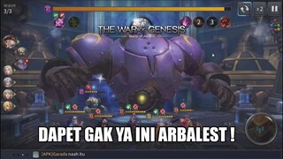 Dapet gk ya Arbalest nya ! The War of Genesis