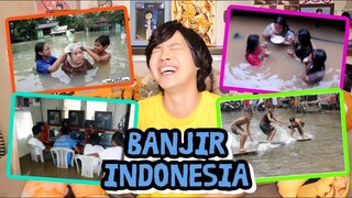 FOTO-FOTO UNIK SAAT BANJIR DI INDONESIA!!