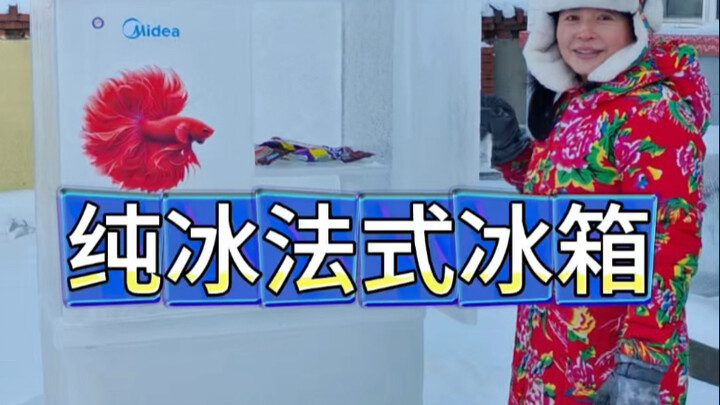 حياة الشتاء في الشمال الشرقي: ثلاجة فرنسية عملاقة من الجليد الصافي مصنوعة يدويًا، بلا استهلاك للطاقة