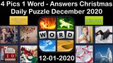 4 Pics 1 Word - Christmas - 01 December 2020 - Daily Puzzle + Daily Bonus Puzzle -Answer-Walkthrough