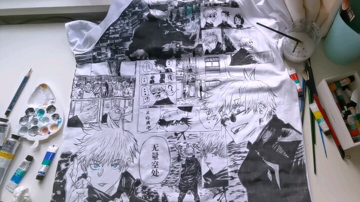 It took 22 days to draw the five lines of husband on the clothes [the completion of the five lines o