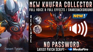 Khufra Collector Skin Script No Password | Full Sound & Full Effects | Mobile Legends