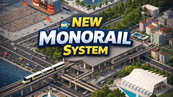 THEOTOWN ｜ MONORAIL IN OUR CITY  ｜ #theotown #theotownindonesia #gaming #viral