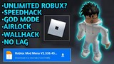 Melhor🔥MOD MENU DE ROBLOX 2.542.509 Speed, Fly, Imortal 👻 HACK? •Como  Ter Robux Grátis No Roblox 